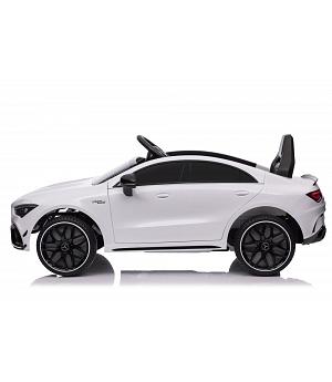 Coche eléctrico 12v niños, Mercedes CLA45S AMG, blanco, 4x4, RC INDA610-LE19784